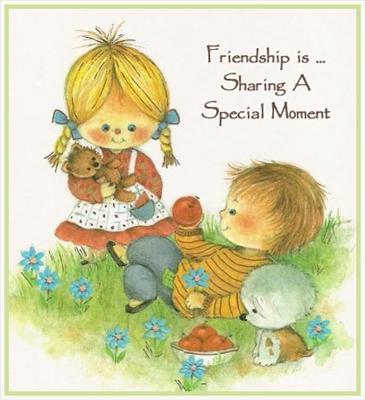 Friendship is sharing,A special Moment