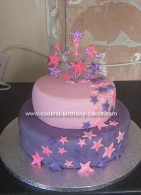 purple mix with pink...with star deco