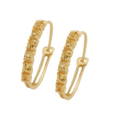 Yellow saphire hoops of happiness