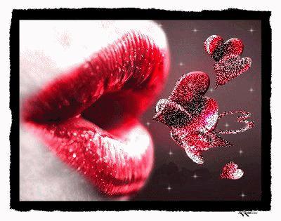 Envolée de baisers d'amour