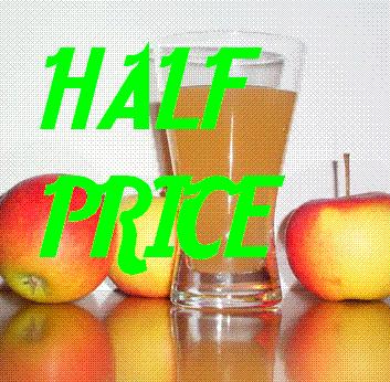 Apple Juice for half price