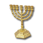Gold Temple Menorah