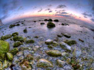 fisheye beach