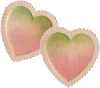 Pink& green hearts 