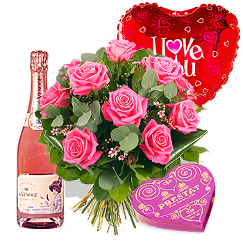 Dozen Pink Roses