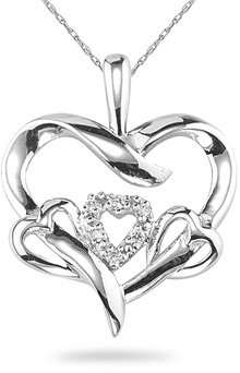 Triple Heart Diamond Pendant