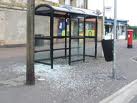 Smashed Bus Shelter