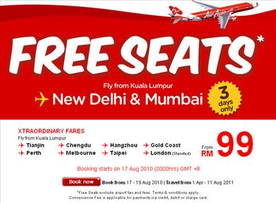AirAsia FREE SEATS