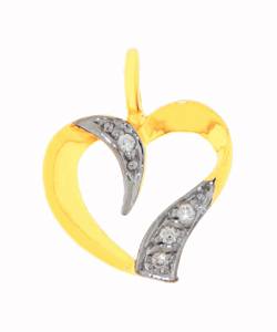 Gold heart pendant