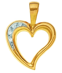 Diamonds heart pendant