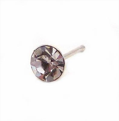 Næsepiercing med stor krystal