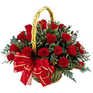 Flower Rose In Basket