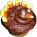 Thanksgiving Chocolate Turkey Cupcake