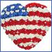 Patriotic Carnation Heart