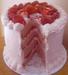 Torta rosa con fragole
