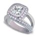 18K White Gold Moissanite Ring