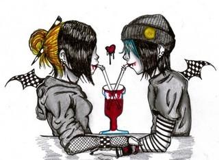 drinking together