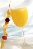 orange with brochette