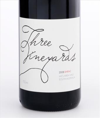 Three  Vineyards Shiraz 2008 McLaren Vale