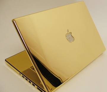 gold mac laptop