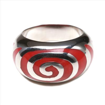 Red Spiral Ring