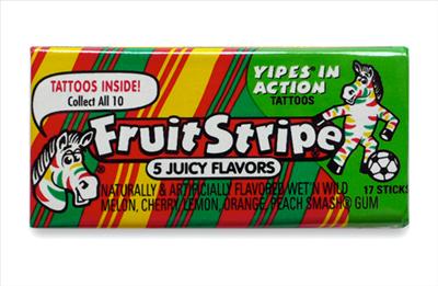 Fruit stripe gum