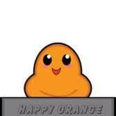 Happy orange booger