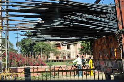 Truck filled with Metal Rods