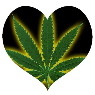 Glowing Weed Heart