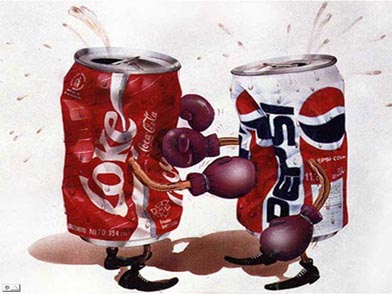 coke fighting pepsi
