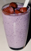 Blueberry tofu drink
