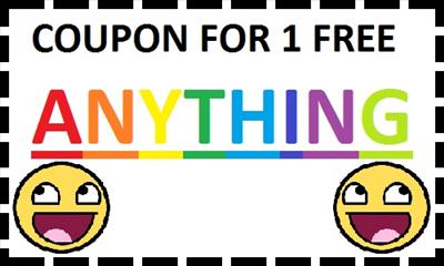 Coupon for anything
