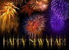 The Fireworks of New Years Card