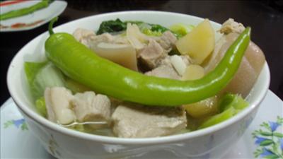 nilagang pork liempo