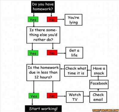 homework flowchart
