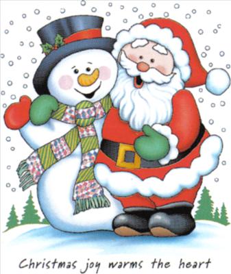 Santa Claus and Frosty the Snowman