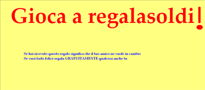 Invito per regalasoldi