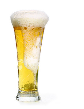 una birra ghiacciata