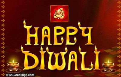 Happy Diwali Diya Card