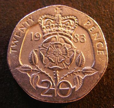 20 pence coin