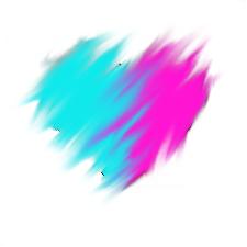 Pink and blue fog heart