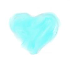 Blue painted heart