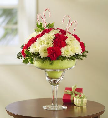 white and red  flowers