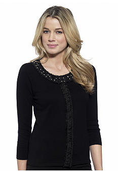 Rafaella Form + Function Beaded Cardigan