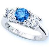 Blue Diamond Ring