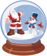 Santa and snowman