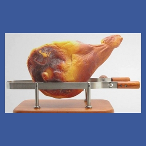 un jambon entier sur son socle