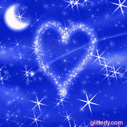 Blue Flickering Heart