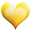 Yellow silky heart 
