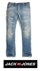 Distressed Wash jeans